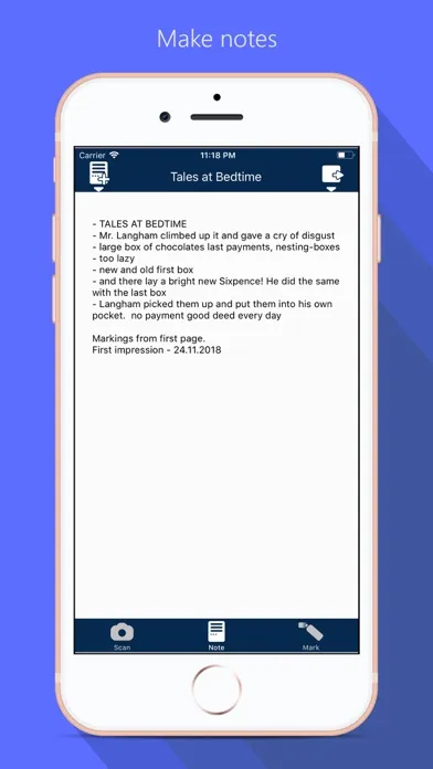 Scan Note Write Screenshots