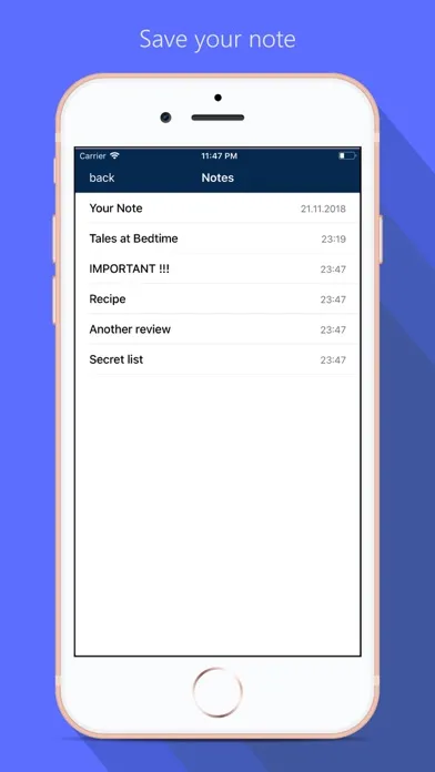 Scan Note Write Screenshots
