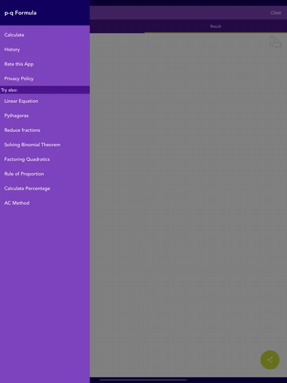 Quadratic Formula PQ iPad  Screenshots