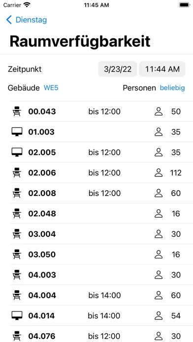 Скриншоты Stundenplan Uni Bamberg