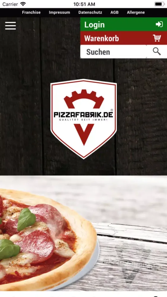 PIZZAFABRIK.DE 스크린샷