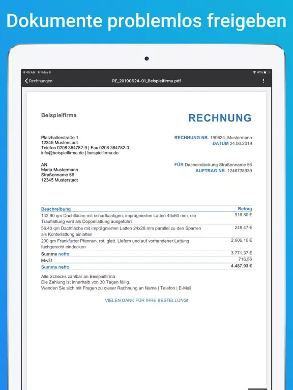 d.velop documents light iPad  Screenshots