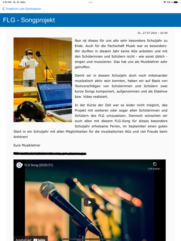 FLG App iPad Screenshots