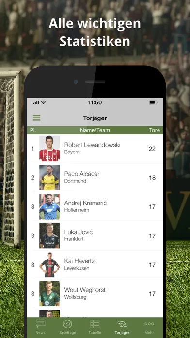 Pocket Liga - Fussball Live应用截图