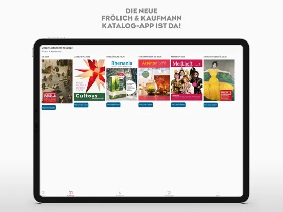 Zrzuty ekranu Frölich & Kaufmann-Kataloge iPad 