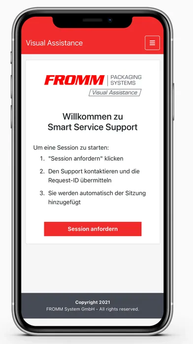 FROMM Visual Assistance Screenshots