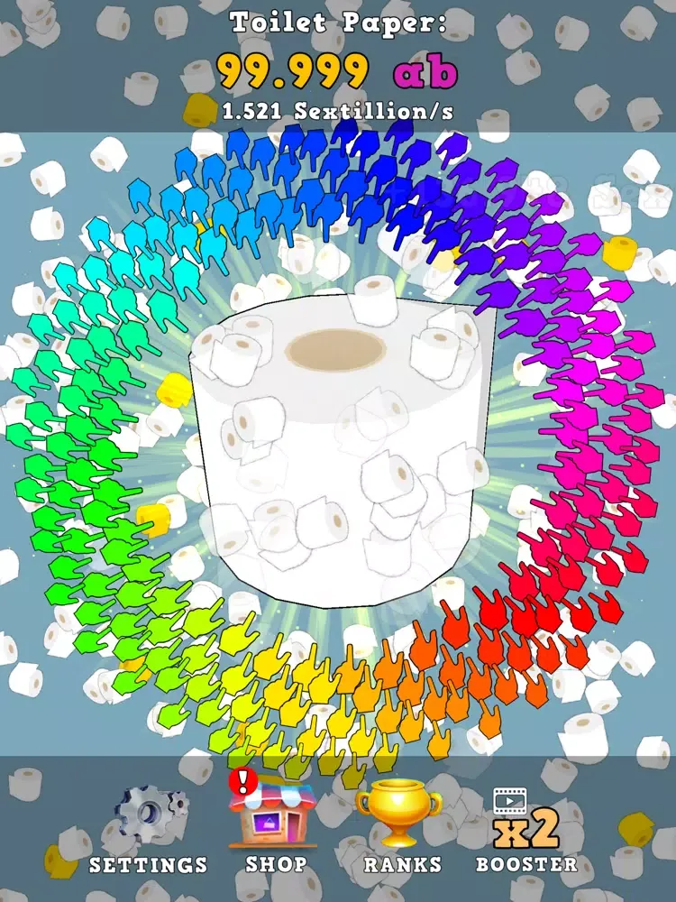 Capturas de tela do Toilet Paper Clicker iPad 