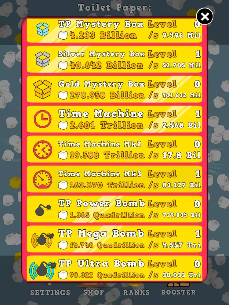Capturas de tela do Toilet Paper Clicker iPad 