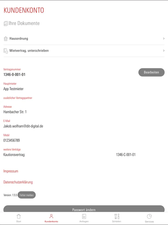 GBG Mannheim - Mieter-App iPad  Screenshots