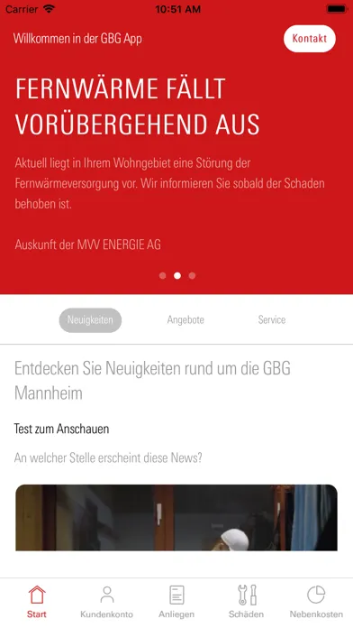 GBG Mannheim - Mieter-App Screenshots