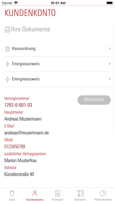 GBG Mannheim - Mieter-App Screenshots