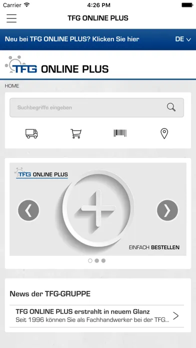 Screenshot di TFG