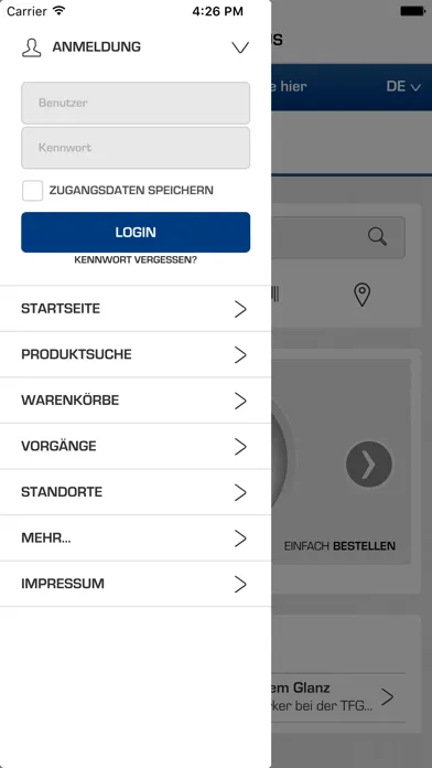 Screenshot di TFG