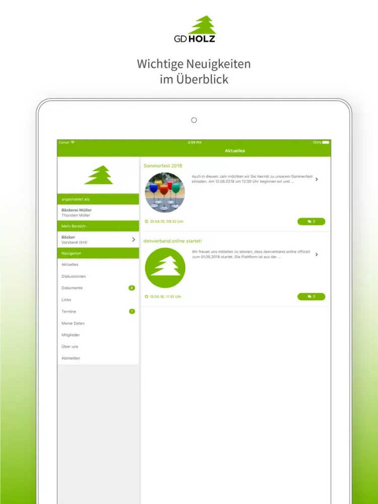 Скриншоты GDHolz-App iPad 