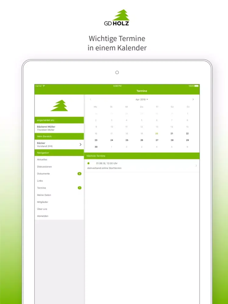 Скриншоты GDHolz-App iPad 