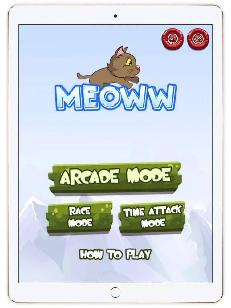 Tangkapan skrin Meoww iPad 