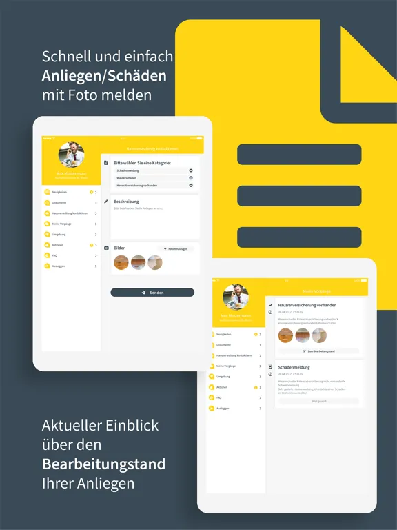 Zrzuty ekranu Gehrung Hausverwaltung iPad 