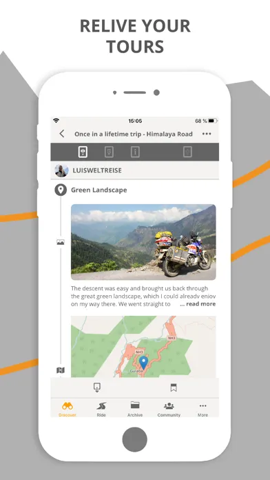 motocompano route & road trip Screenshots