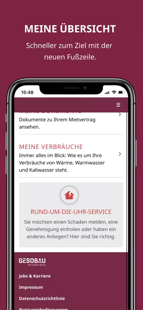 Скриншоты GESOBAU Berlin App