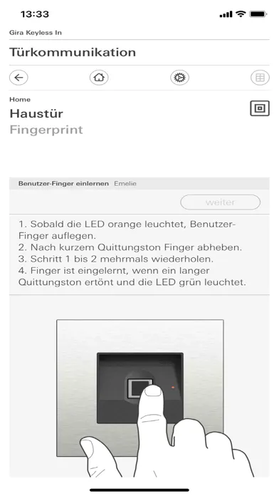 Screenshot di Gira Keyless In