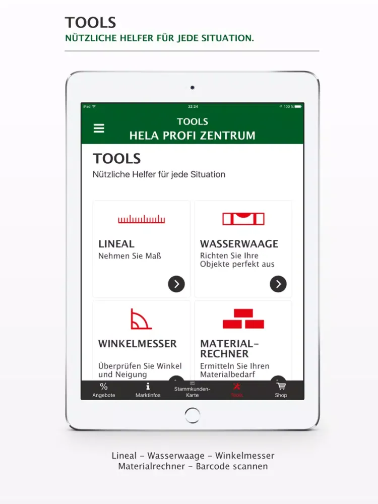 Tangkapan skrin hela Profi Zentrum iPad 