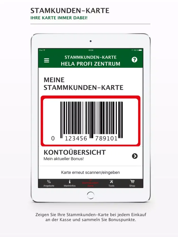 Tangkapan skrin hela Profi Zentrum iPad 