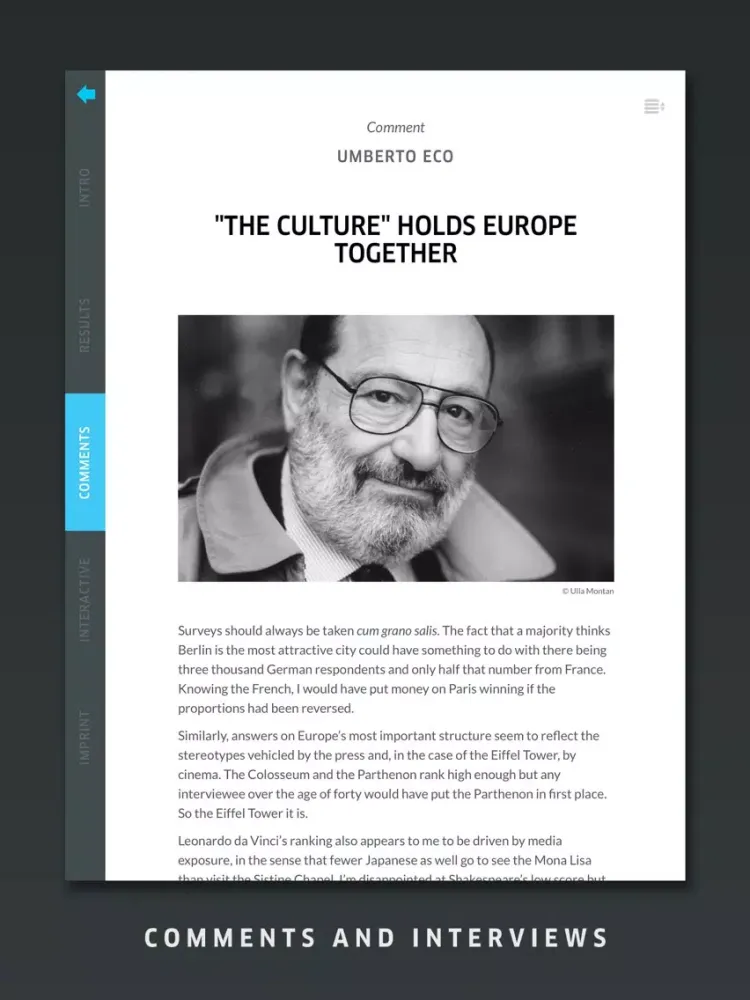 Capturas de tela do EUROPE-LIST – Searching for a european culture iPad 