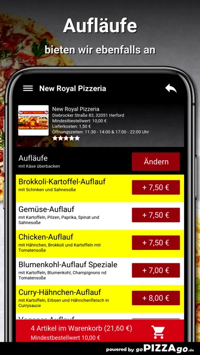 Zrzuty ekranu New Royal Pizzeria App