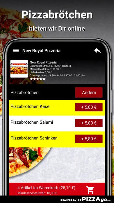 Zrzuty ekranu New Royal Pizzeria App