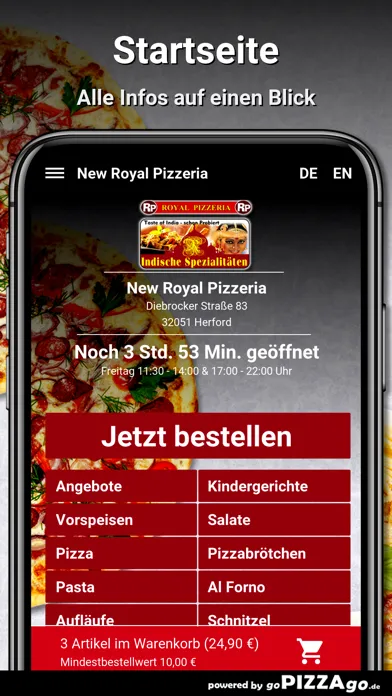 Zrzuty ekranu New Royal Pizzeria App