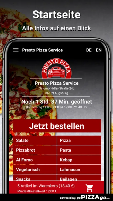 Presto Pizza Service Augsburg應用截圖