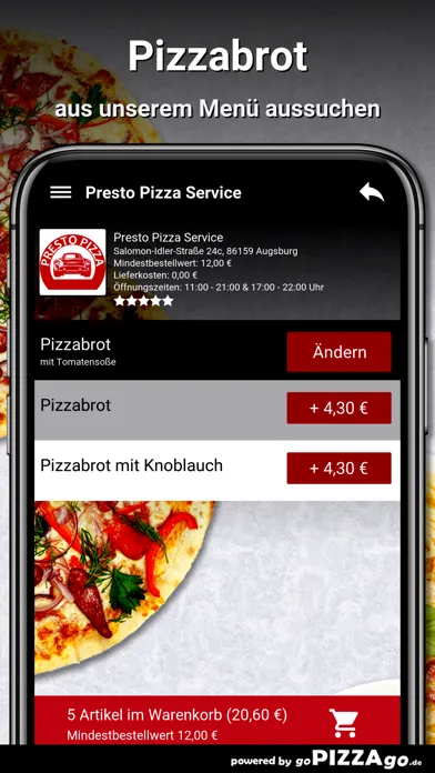 Presto Pizza Service Augsburg應用截圖