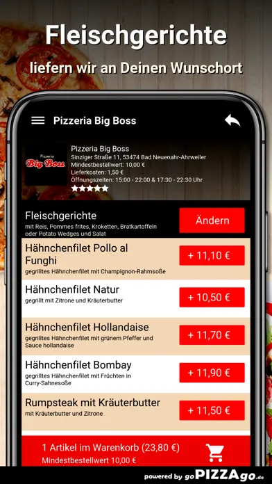 Captures d'écran de Pizzeria Big Boss Bad Neuenahr