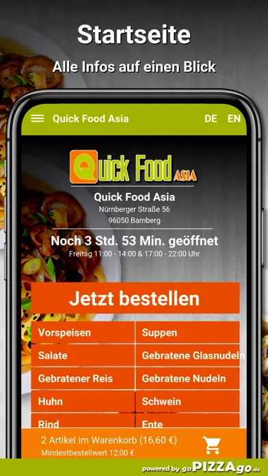 Tangkapan layar Quick Food Asia Bamberg