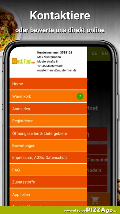Tangkapan layar Quick Food Asia Bamberg