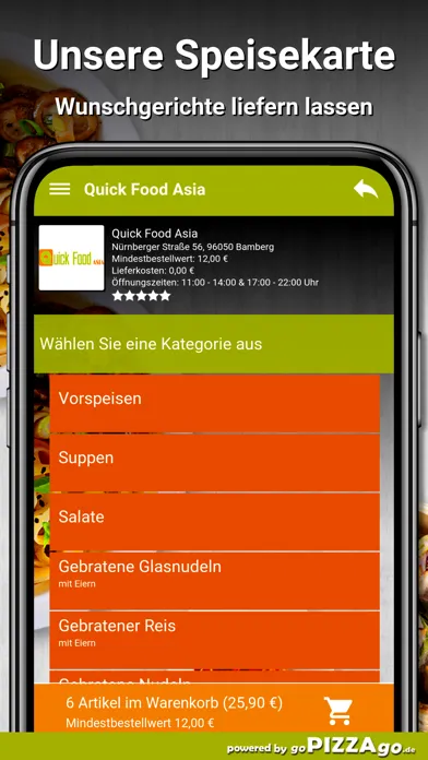 Tangkapan layar Quick Food Asia Bamberg