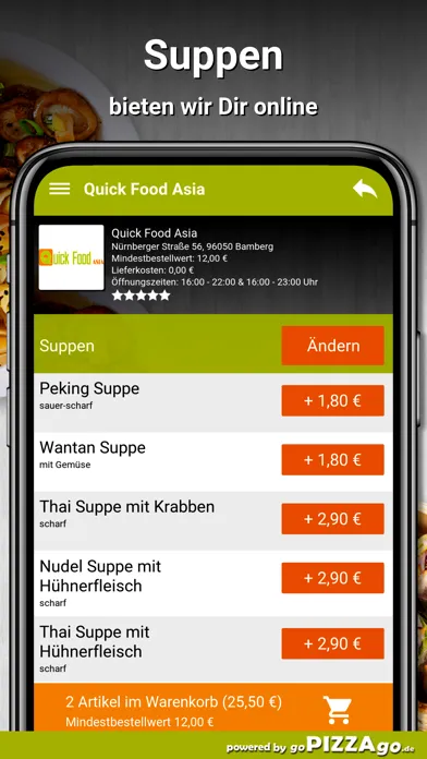 Tangkapan layar Quick Food Asia Bamberg