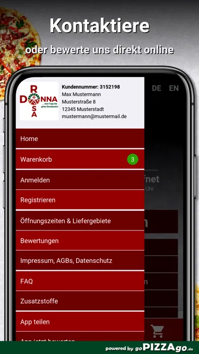 Screenshot di Donna Rosa Pizzeria Bergheim