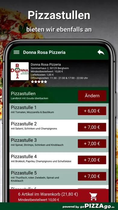 Screenshot di Donna Rosa Pizzeria Bergheim