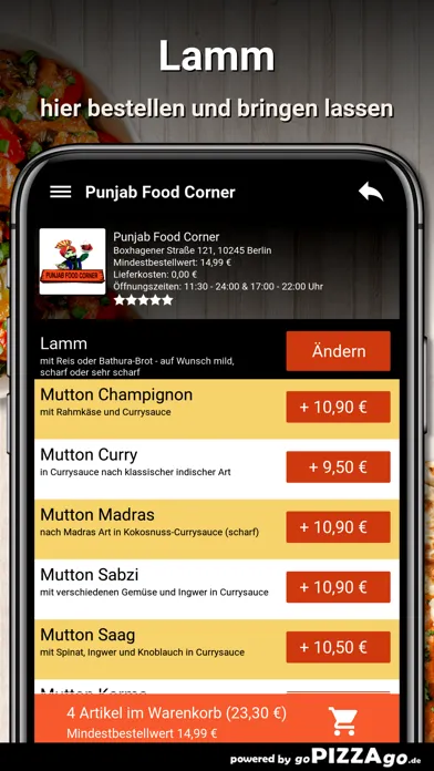 ภาพหน้าจอของ Punjab Food Corner Berlin
