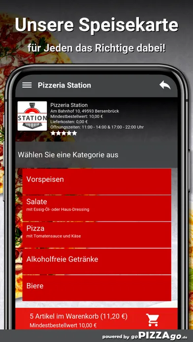 Ảnh chụp màn hình của Pizzeria Station Bersenbrück