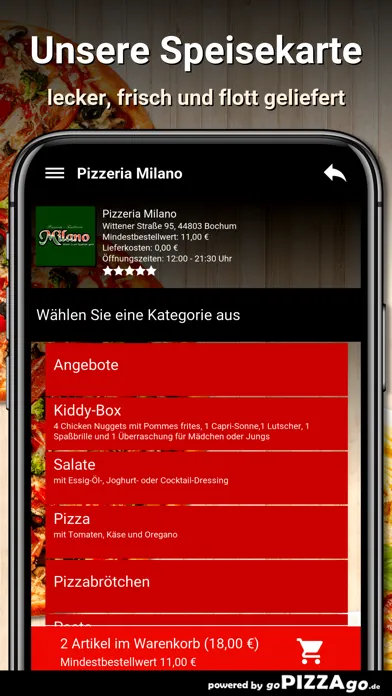 Pizzeria Milano Bochum سکرین شاٹس