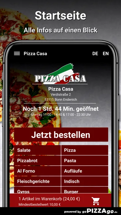 Capturas de tela do Pizza Casa Bonn Endenich
