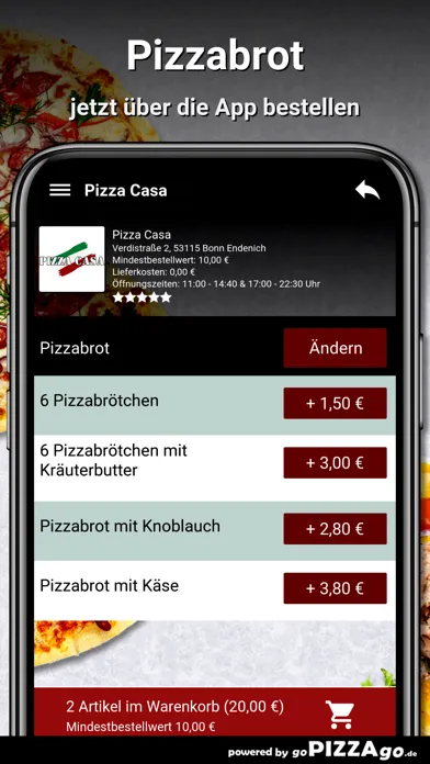 Capturas de tela do Pizza Casa Bonn Endenich