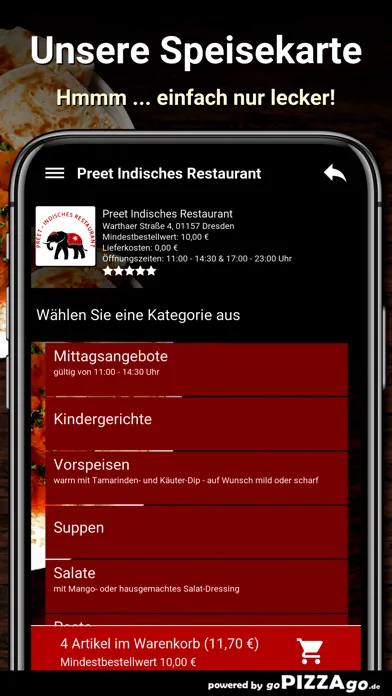 Preet Indisches Restaurant Dre Screenshots
