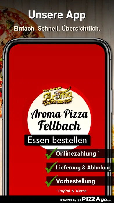 Aroma Pizza Service Fellbach Screenshots