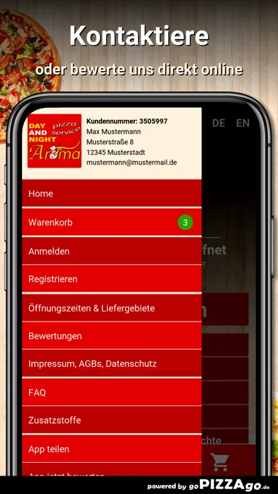 Aroma Pizza Service Fellbach Screenshots