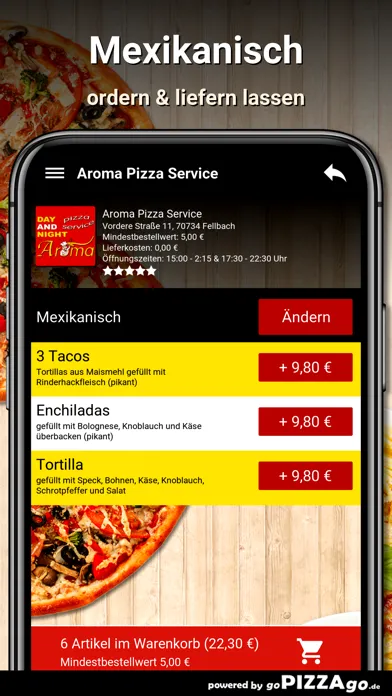 Aroma Pizza Service Fellbach Screenshots