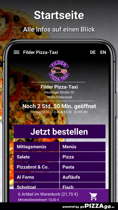 Filder Pizza-Taxi Filderstadt 스크린샷