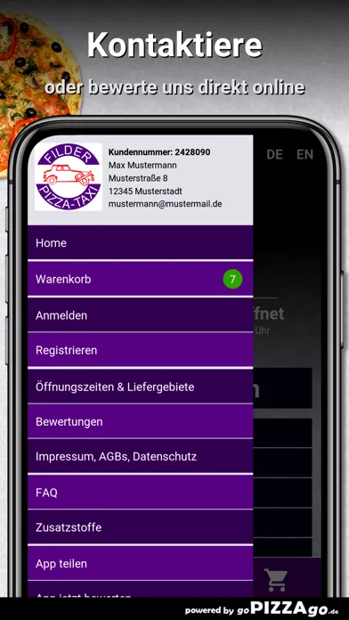 Filder Pizza-Taxi Filderstadt 스크린샷